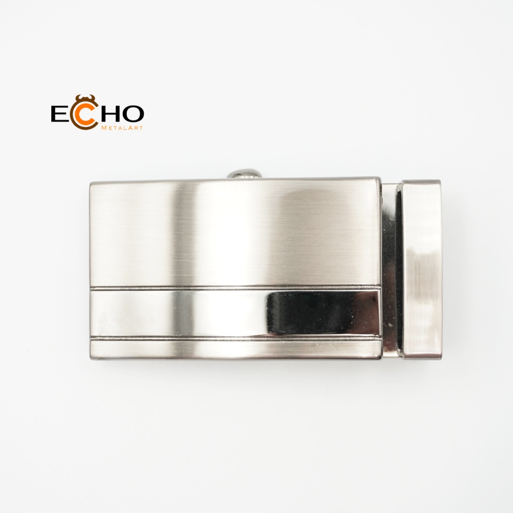 32mm Two-Tone Automatic Belt Buckle with Brushed and Glossy Finish