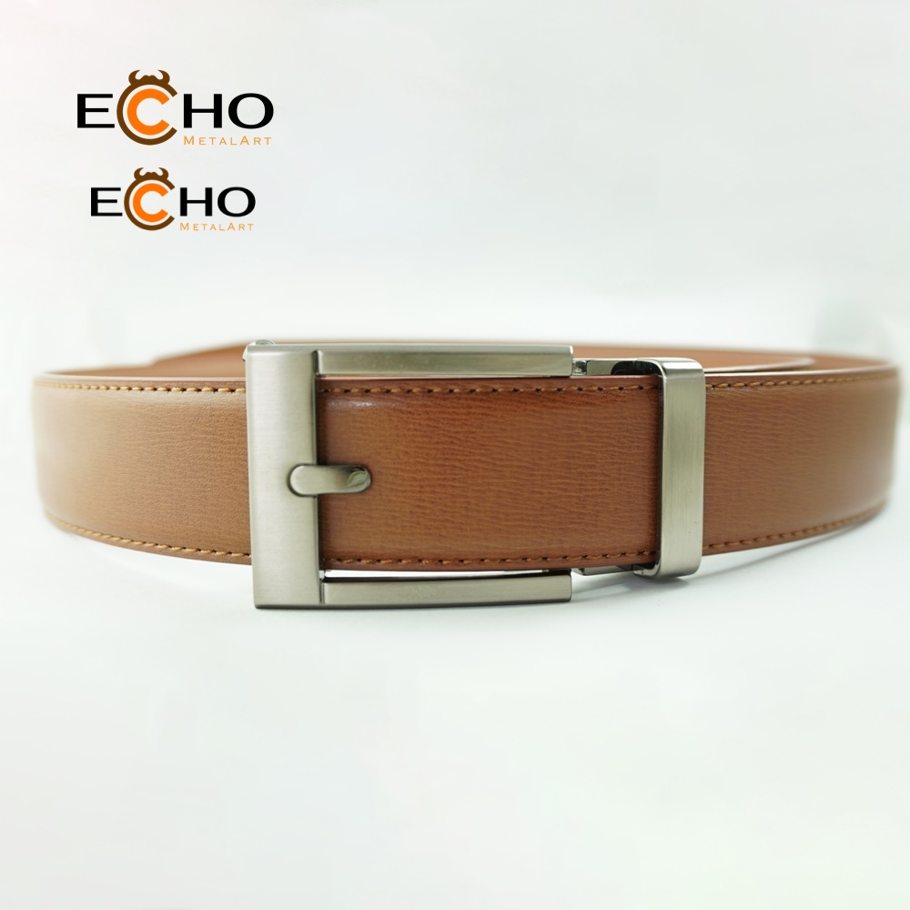35mm Casual Style Automatic Belt Buckle – Simple Brushed Design, Easy Adjustment