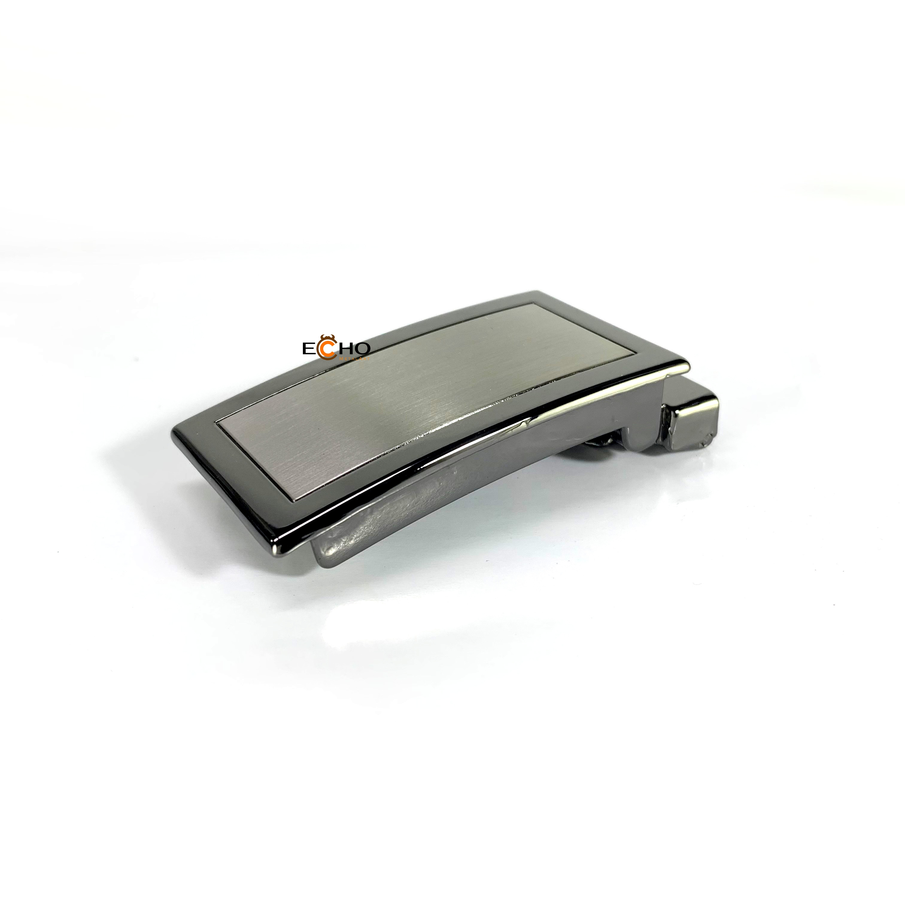 30mm Business Plate Buckle for Men – Brushed & Glossy Finish