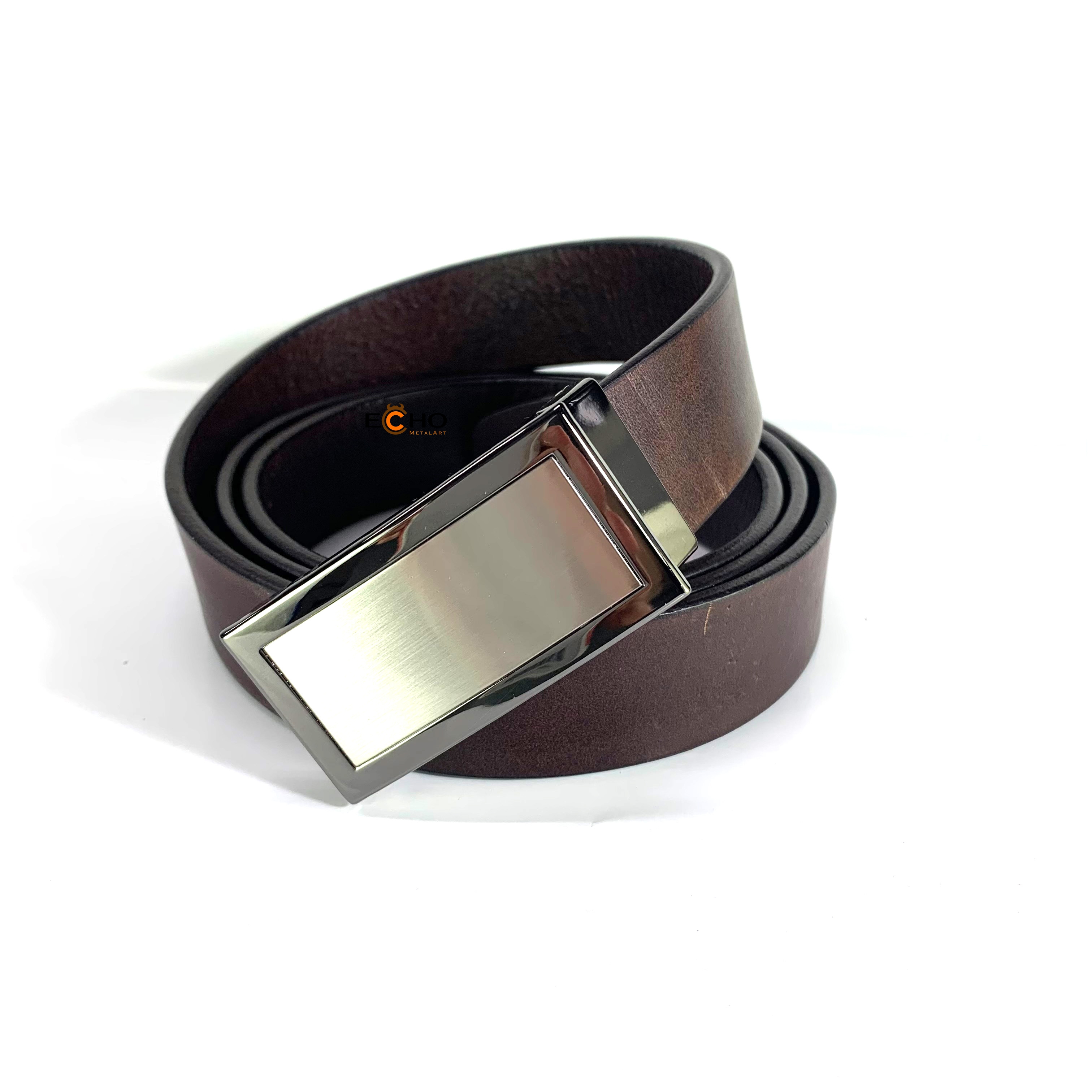 30mm Business Plate Buckle for Men – Brushed & Glossy Finish