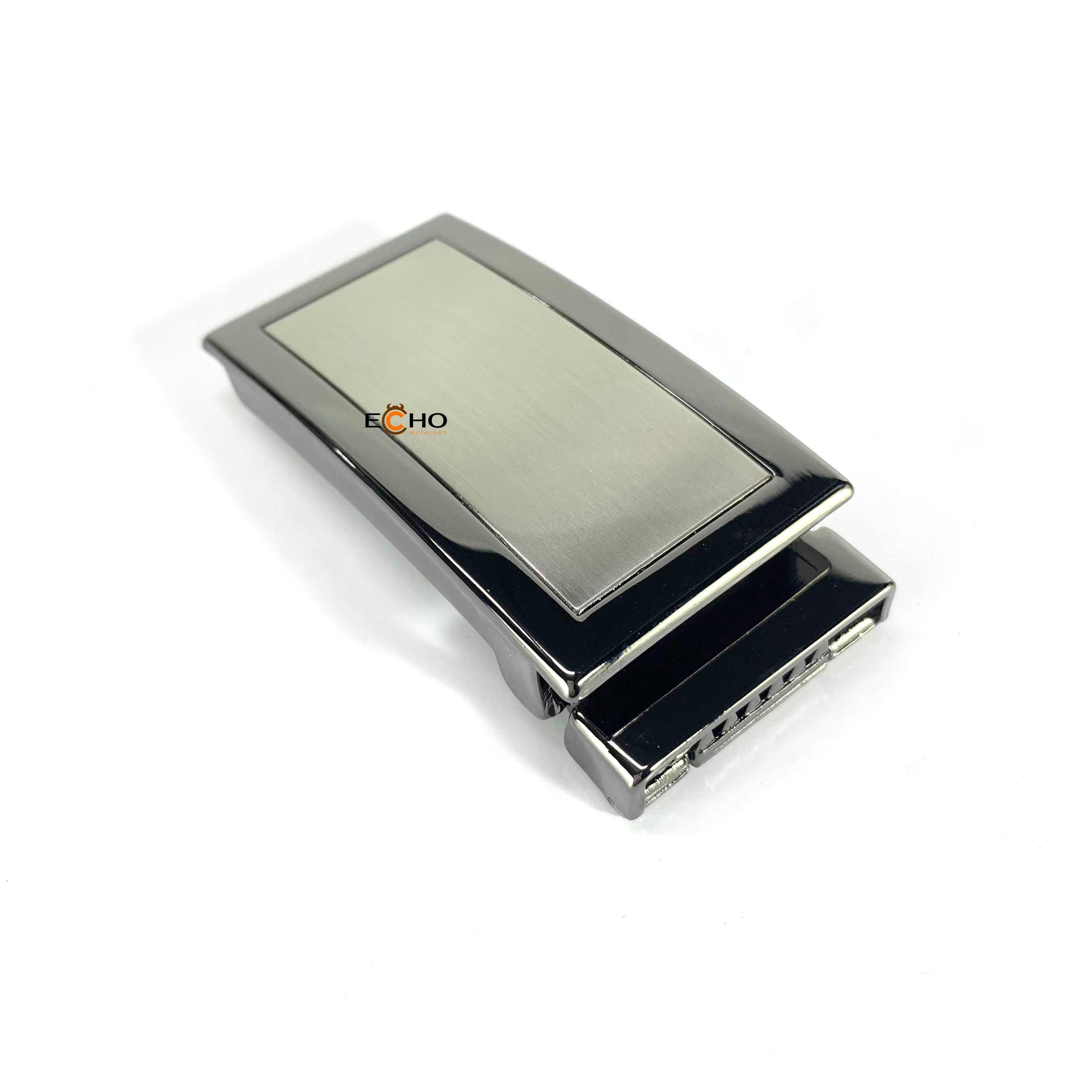 30mm Business Plate Buckle for Men – Brushed & Glossy Finish