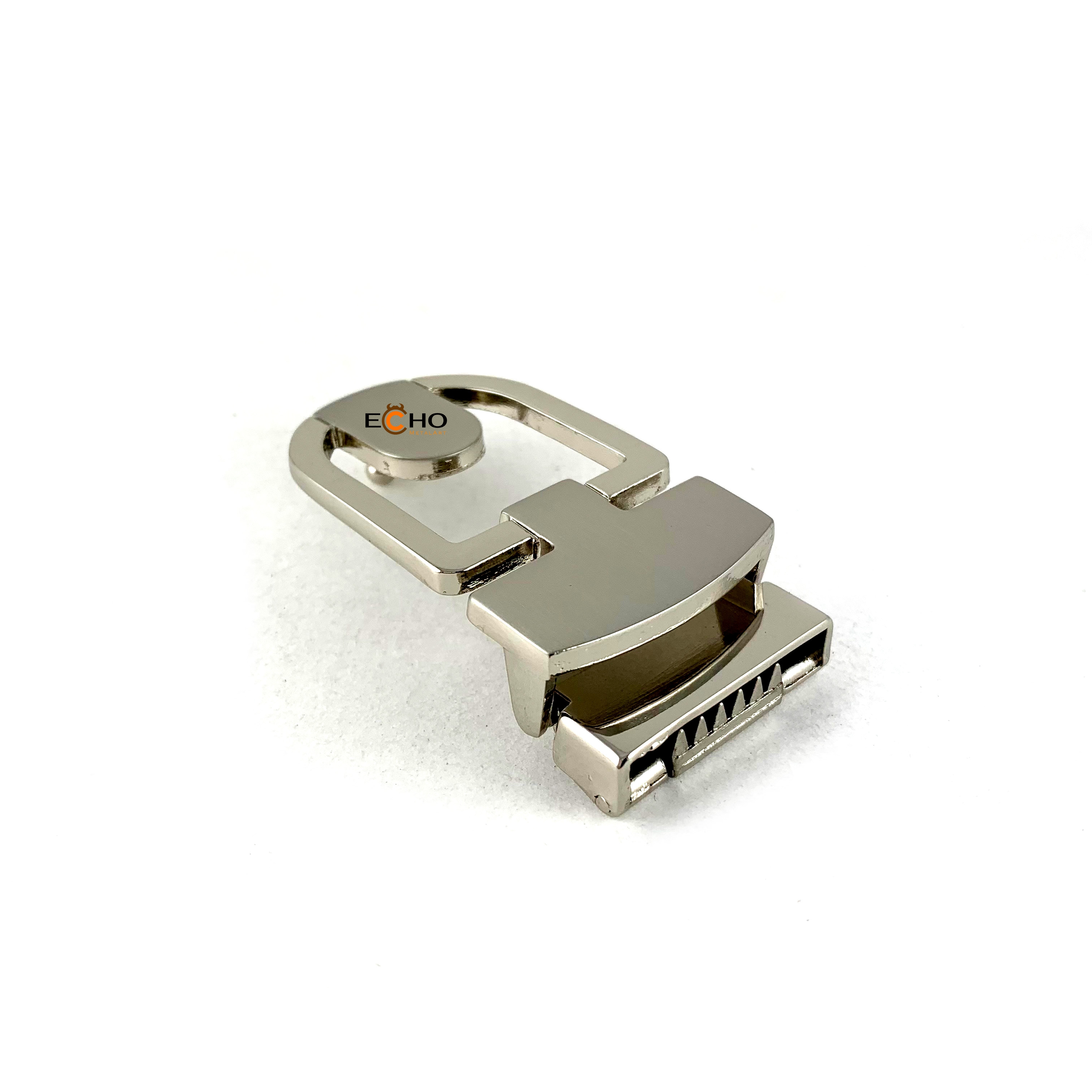 30mm Silver Business Belt Buckle for Men – Modern Loop-In Frame Design, Custom Logo Available