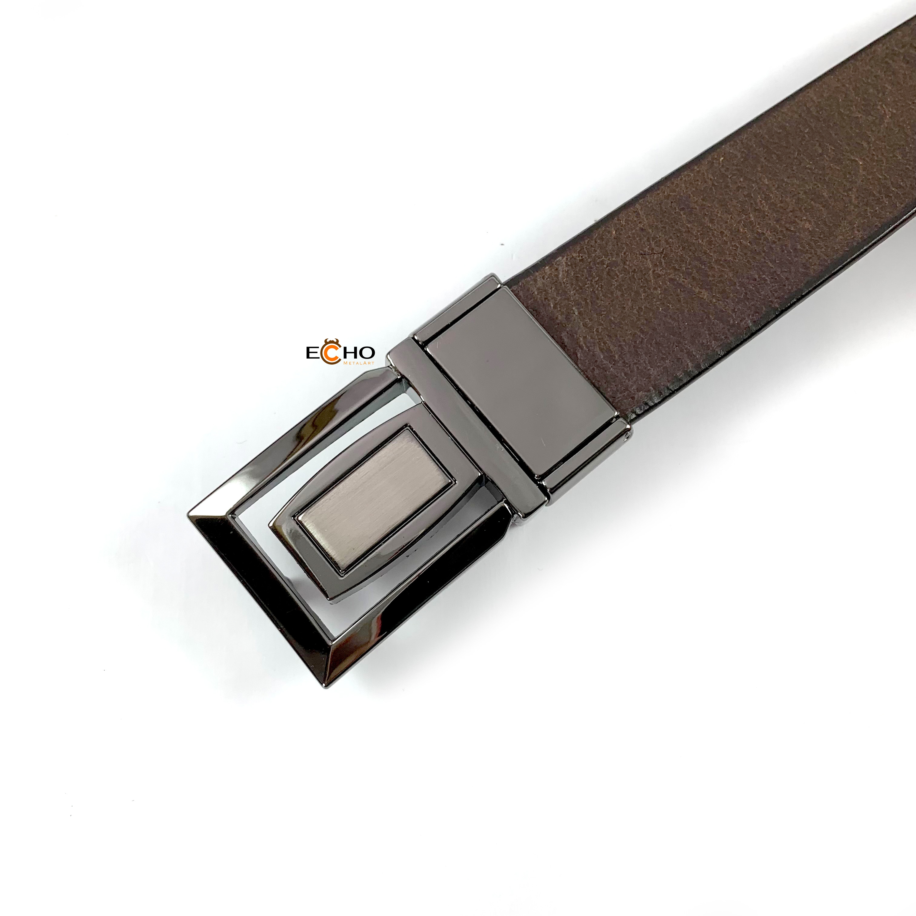 30mm Reversible Business Belt Buckle – Dual Side Design, Custom Logo Ready