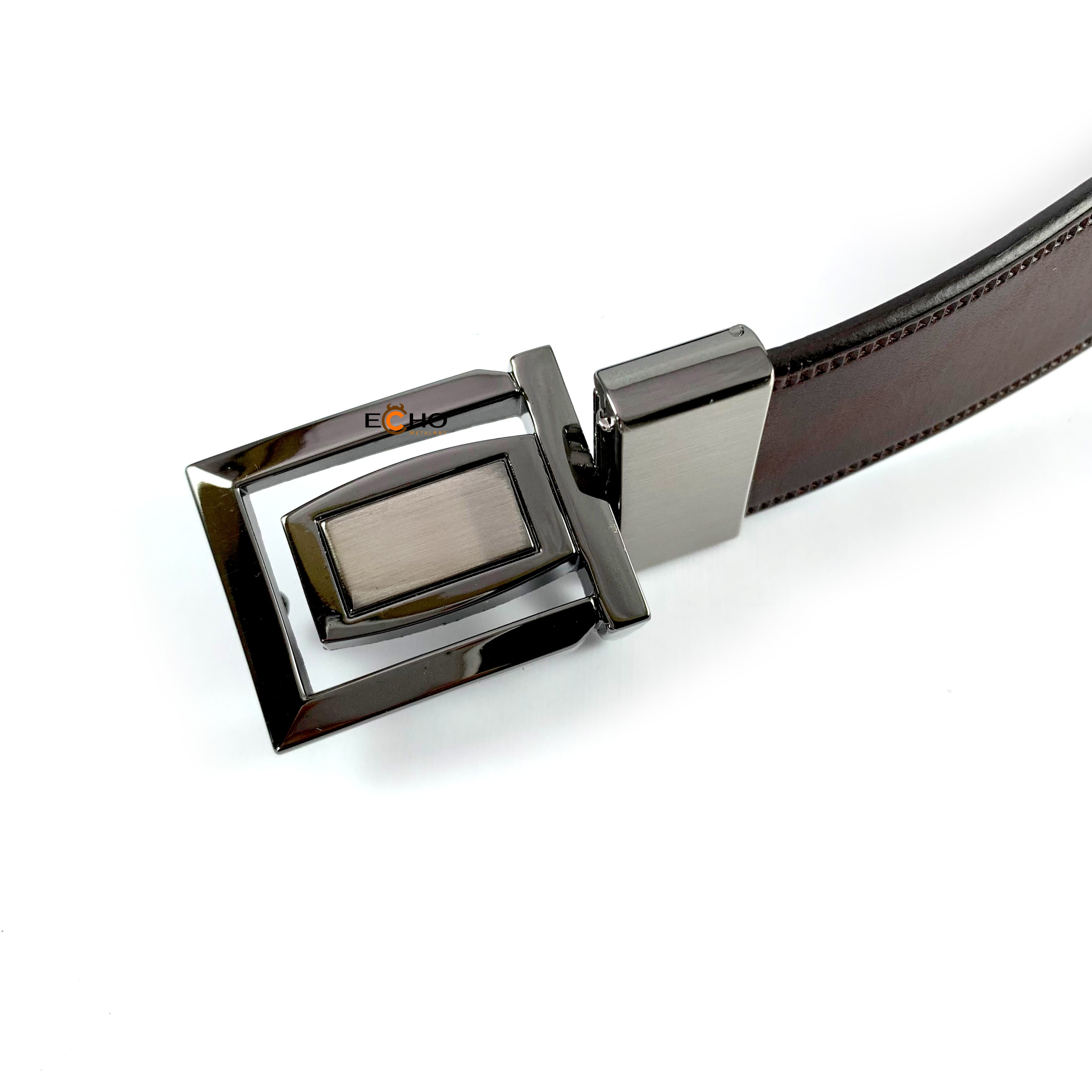 30mm Reversible Business Belt Buckle – Dual Side Design, Custom Logo Ready