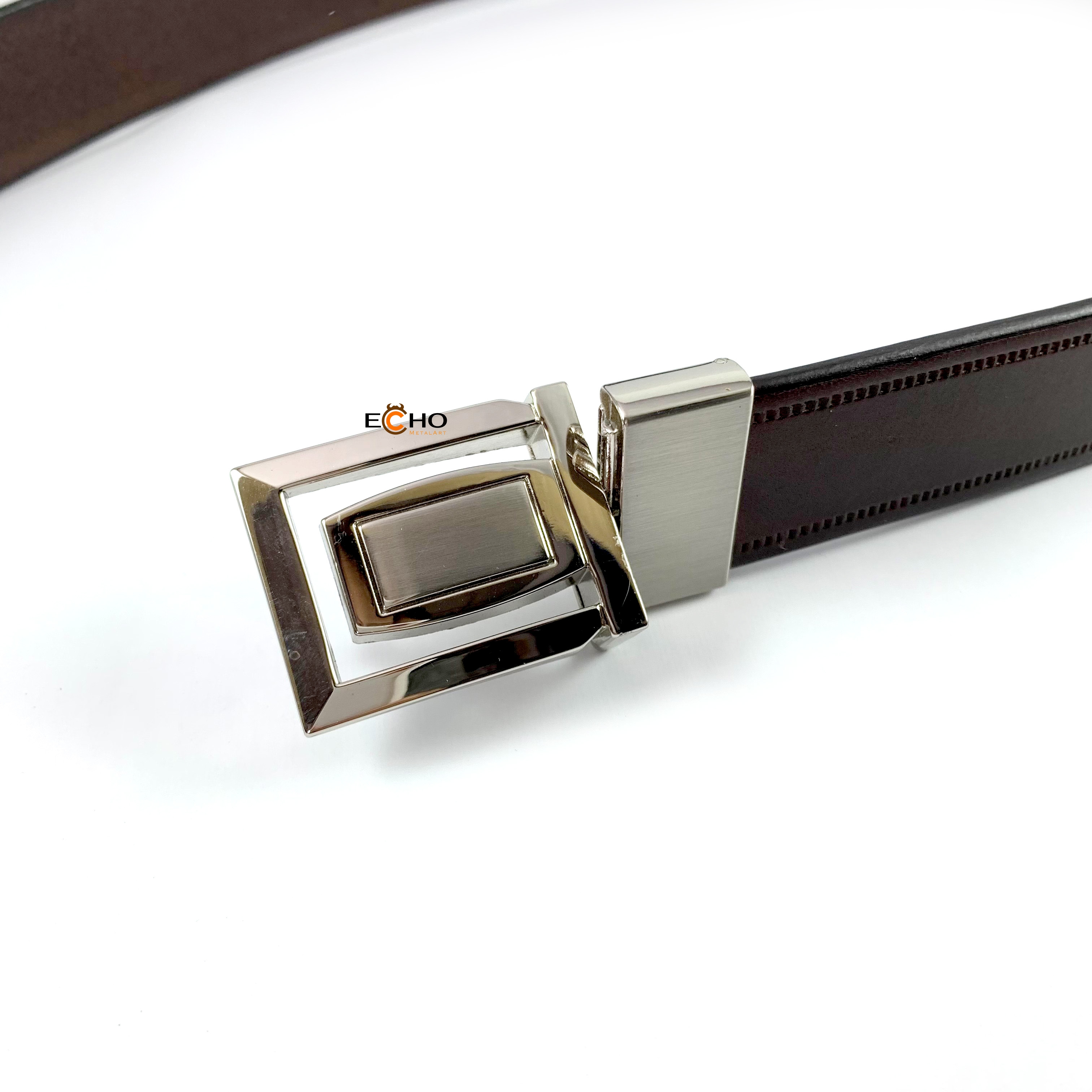 30mm Reversible Business Belt Buckle – Dual Side Design, Custom Logo Ready