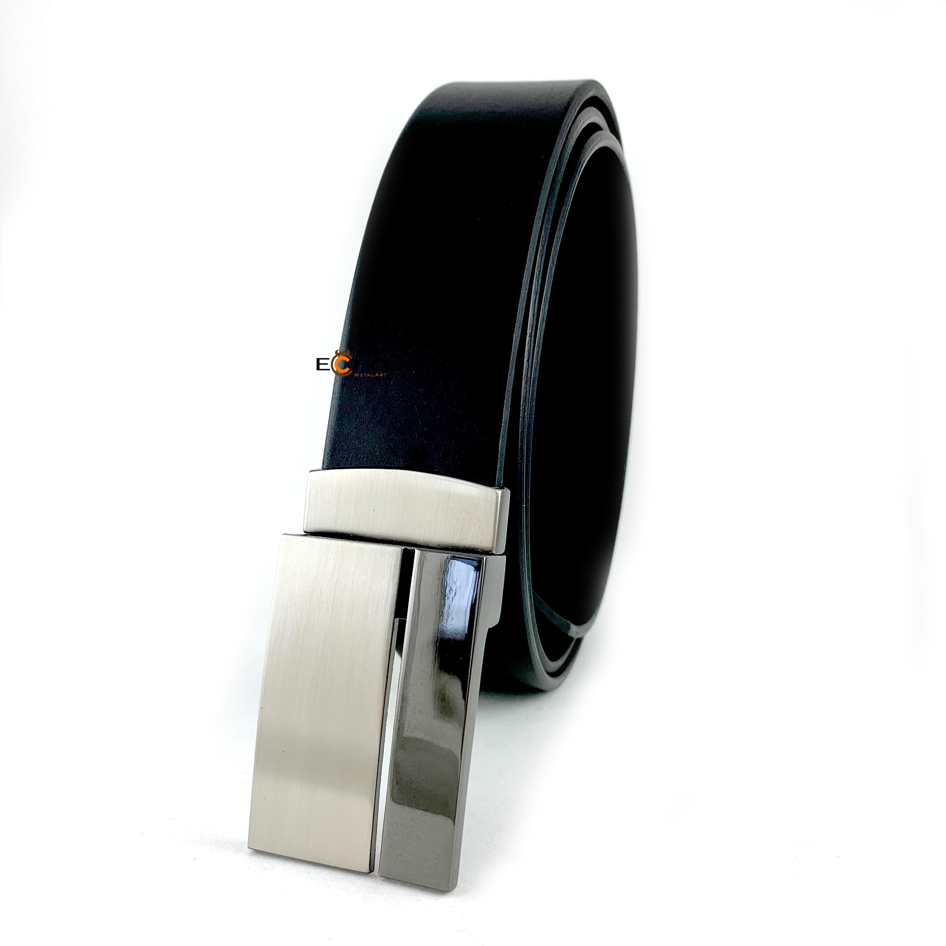 35mm Reversible Business Belt Buckle – Dual Finish Custom Logo Twistable Plate Buckle