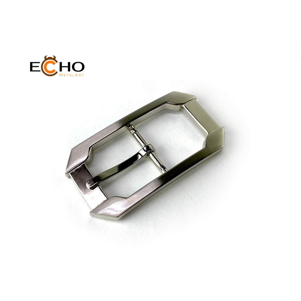 Center Bar Single Prong Square Belt Buckle - T30-3082