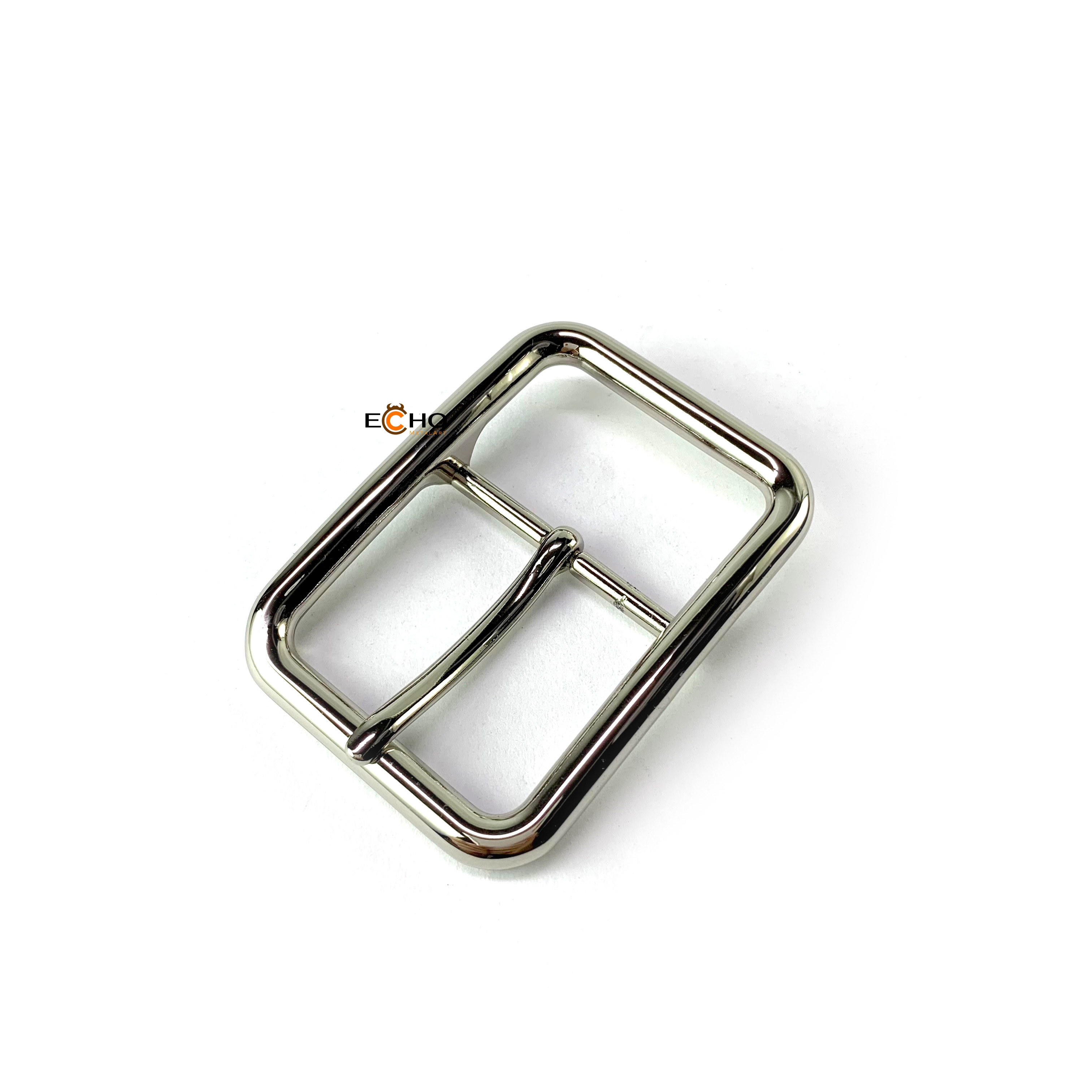 35mm Rounded Rectangle Pin Buckle for Men’s Belts – O-Frame Design