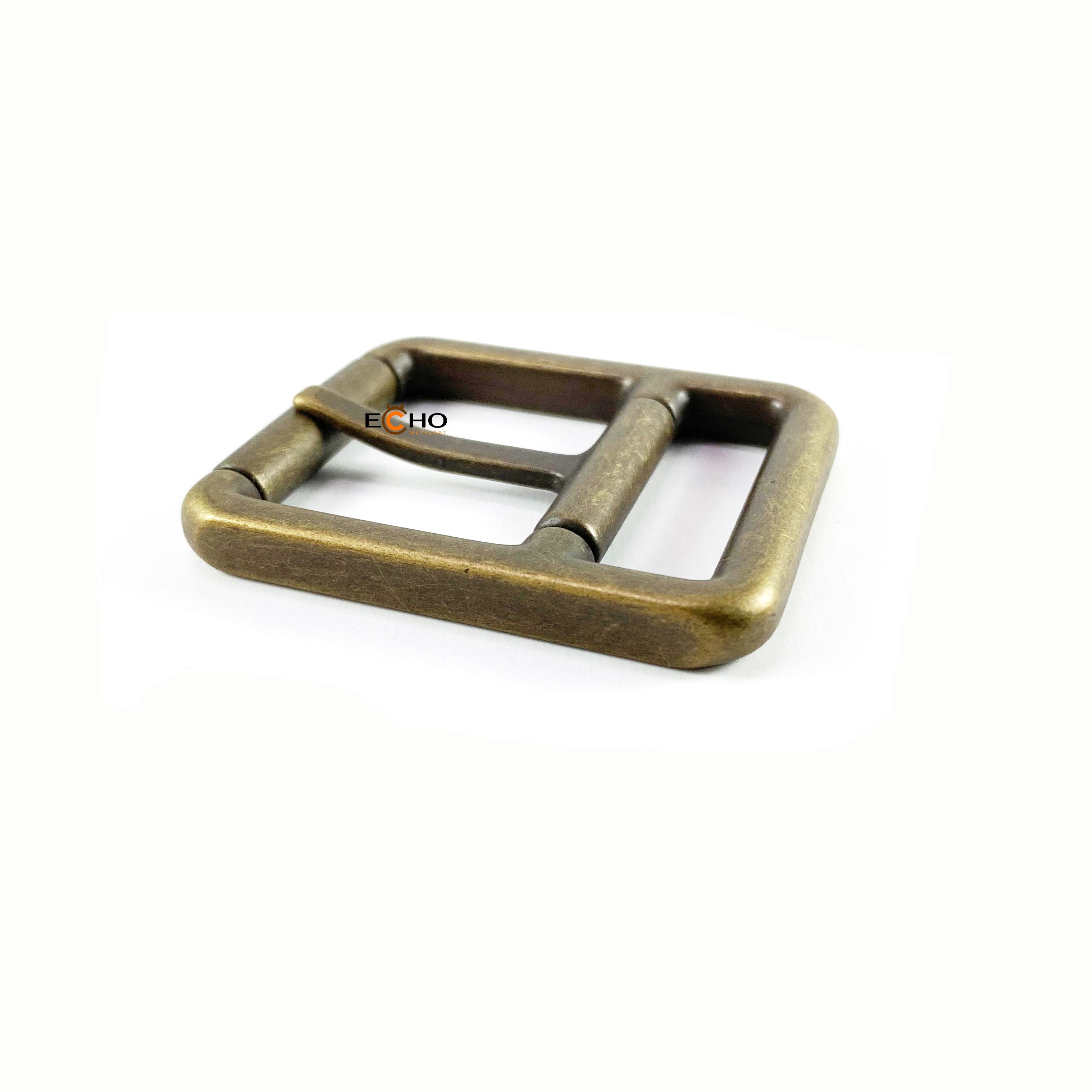 35mm Antique Brass O-Frame Pin Buckle for Men’s Belts - Model T35-4656