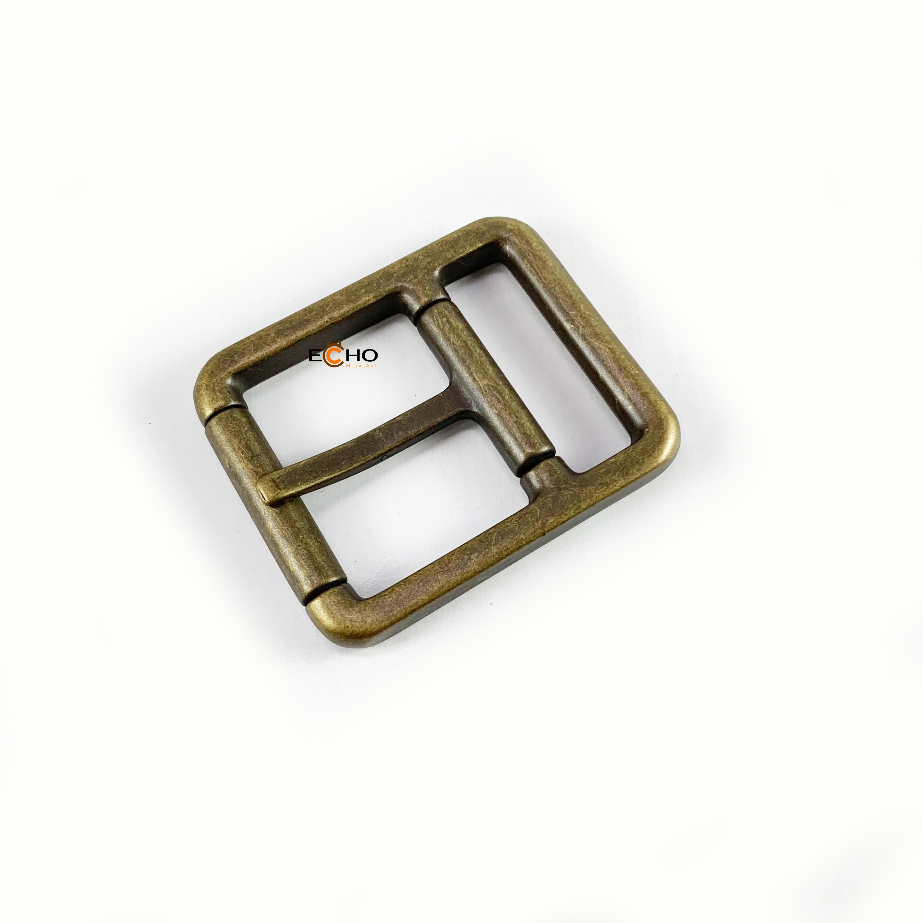 35mm Antique Brass O-Frame Pin Buckle for Men’s Belts - Model T35-4656