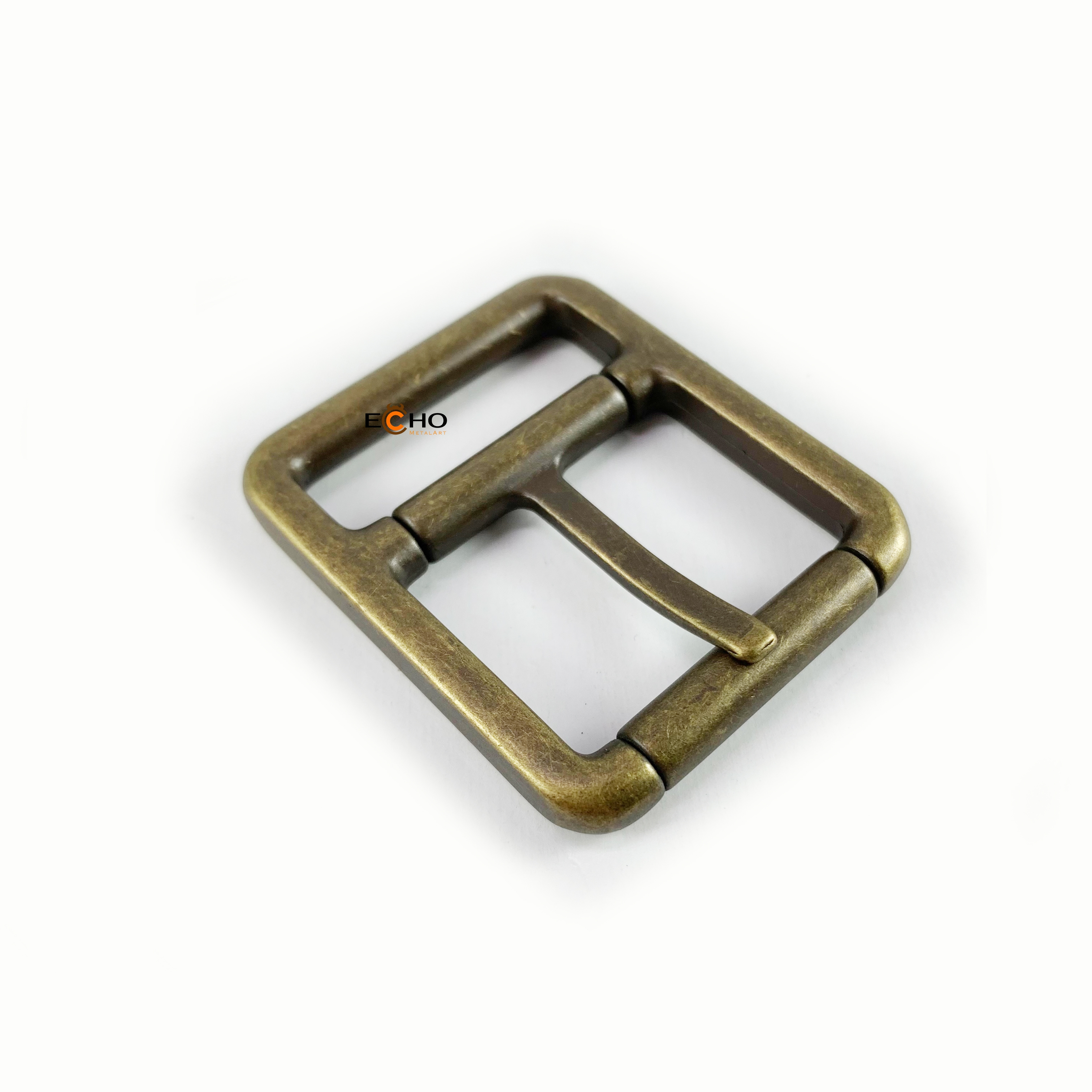 35mm Antique Brass O-Frame Pin Buckle for Men’s Belts - Model T35-4656