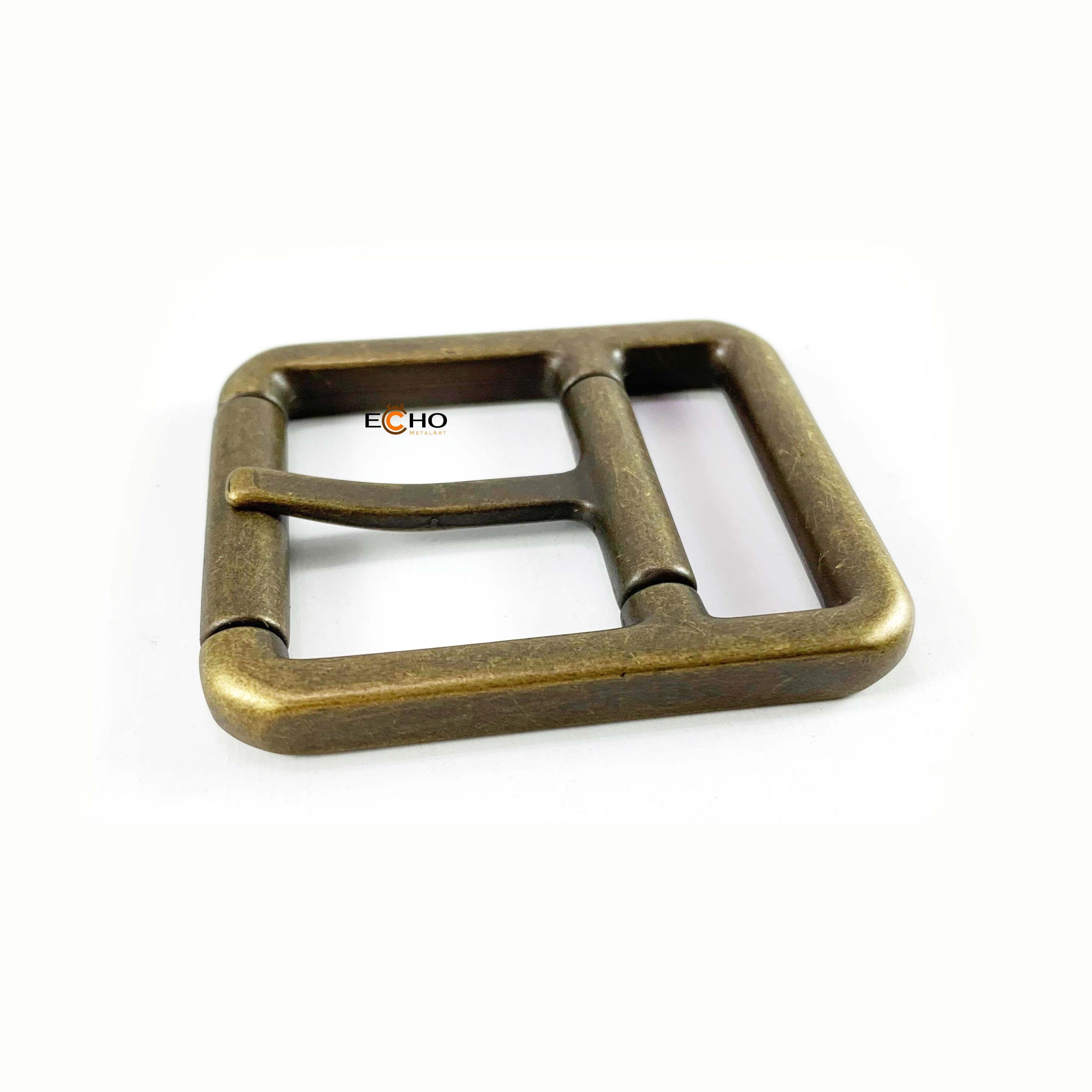 35mm Antique Brass O-Frame Pin Buckle for Men’s Belts - Model T35-4656