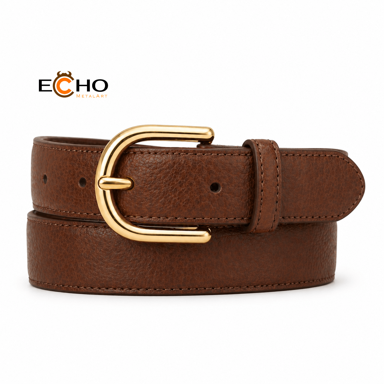 25mm Gold Alternative Pin Buckle Belt – New Bright Gold Finish