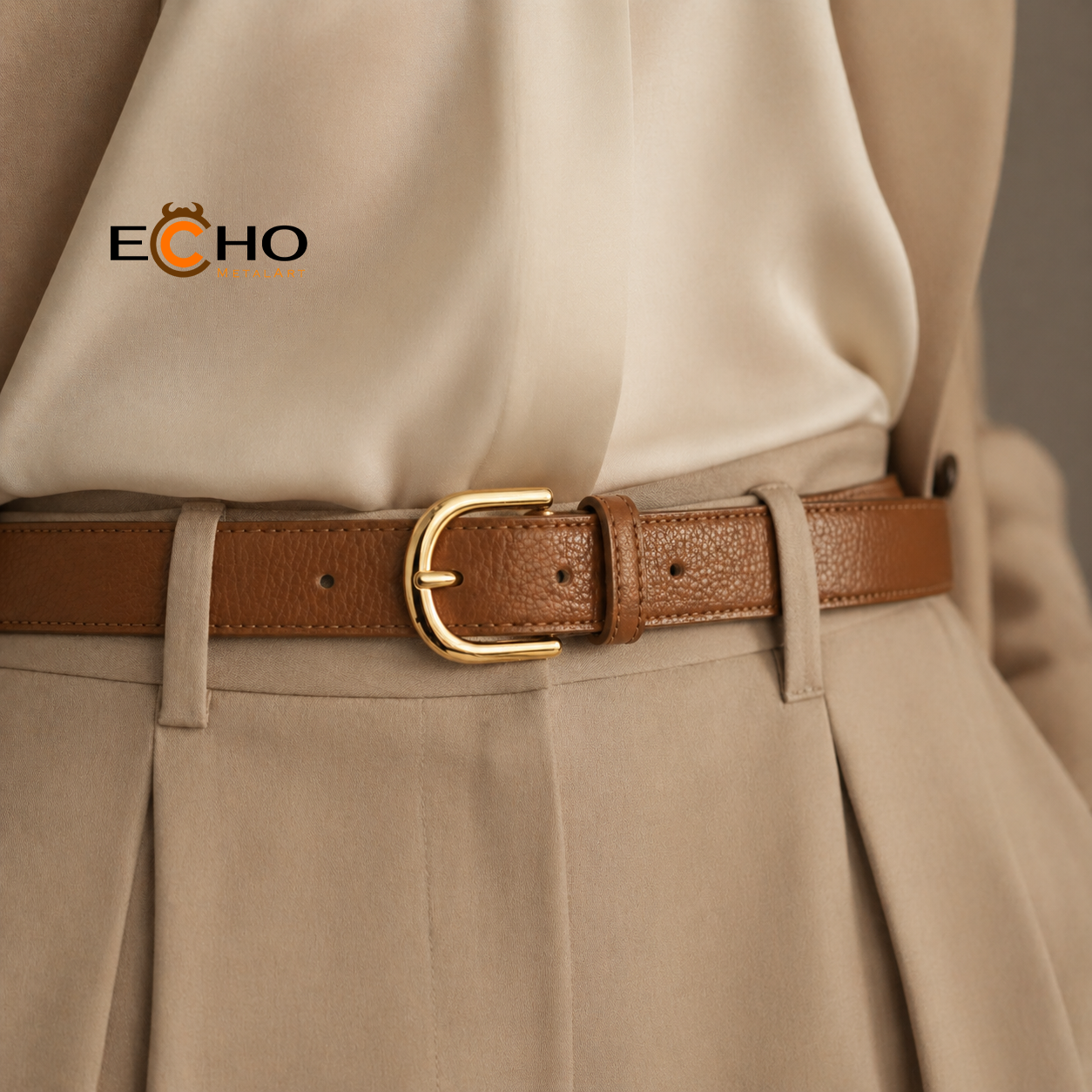 25mm Gold Alternative Pin Buckle Belt – New Bright Gold Finish