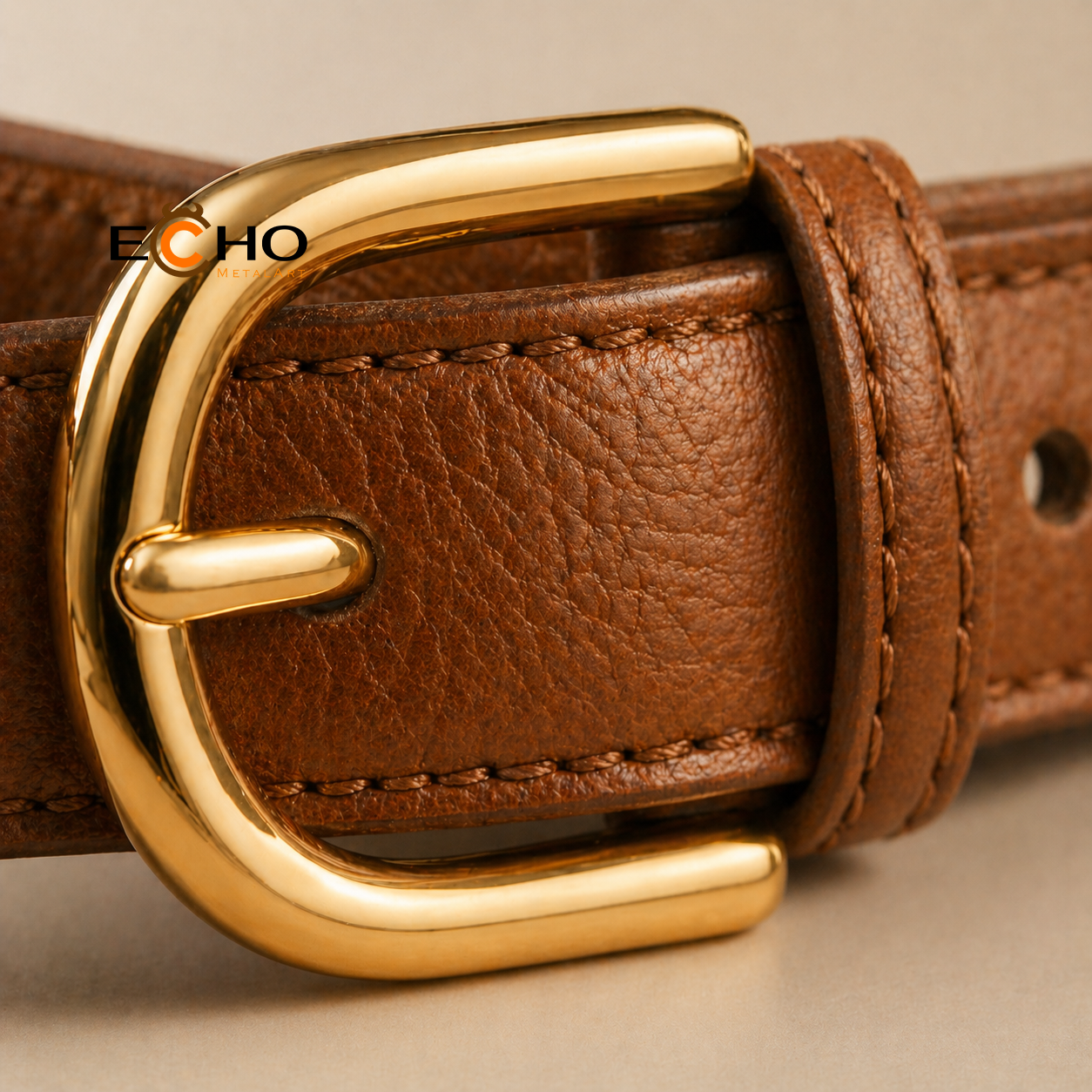 25mm Gold Alternative Pin Buckle Belt – New Bright Gold Finish