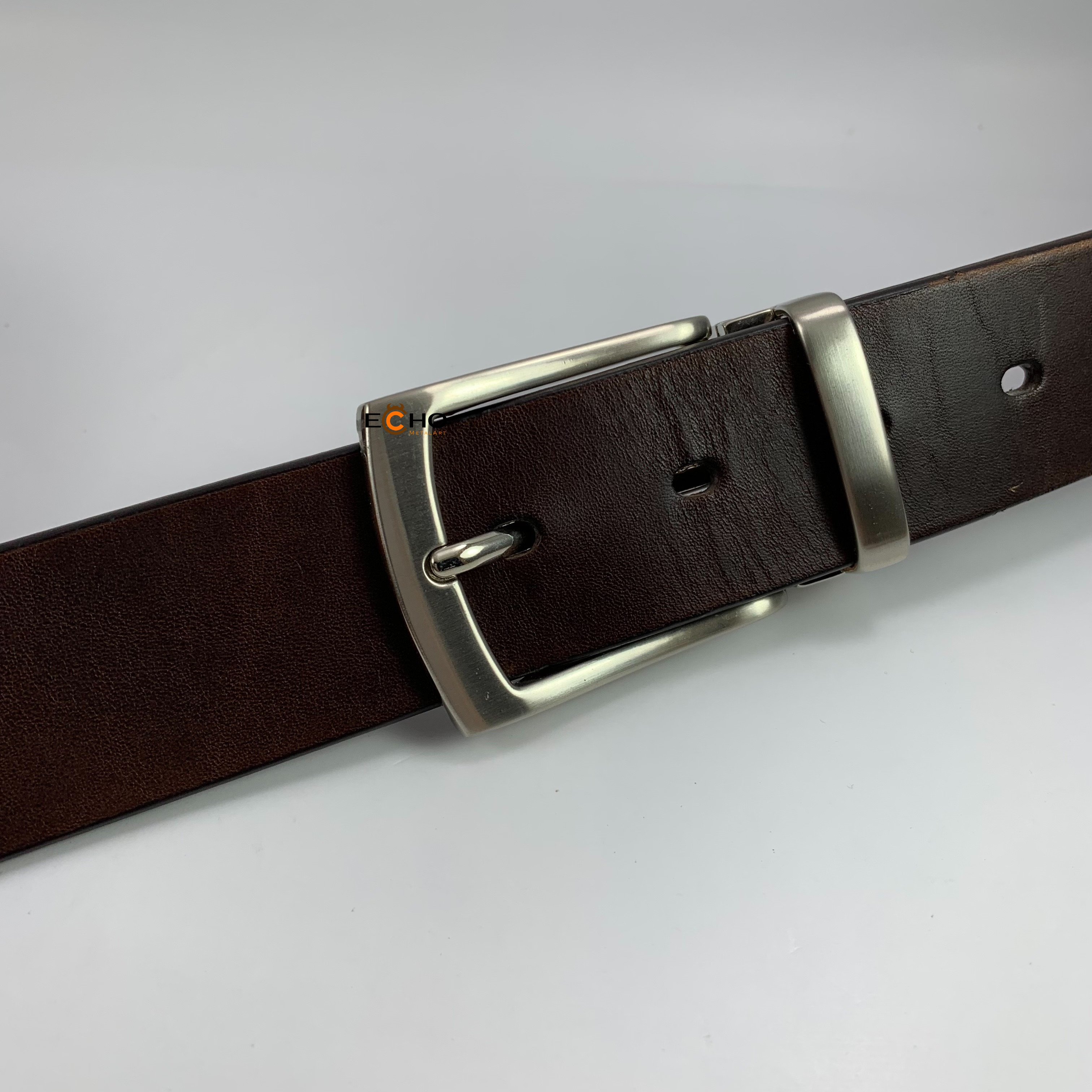 35mm Curved Edge Pin Buckle Belt for Men | Stylish and Functional Leather Belt