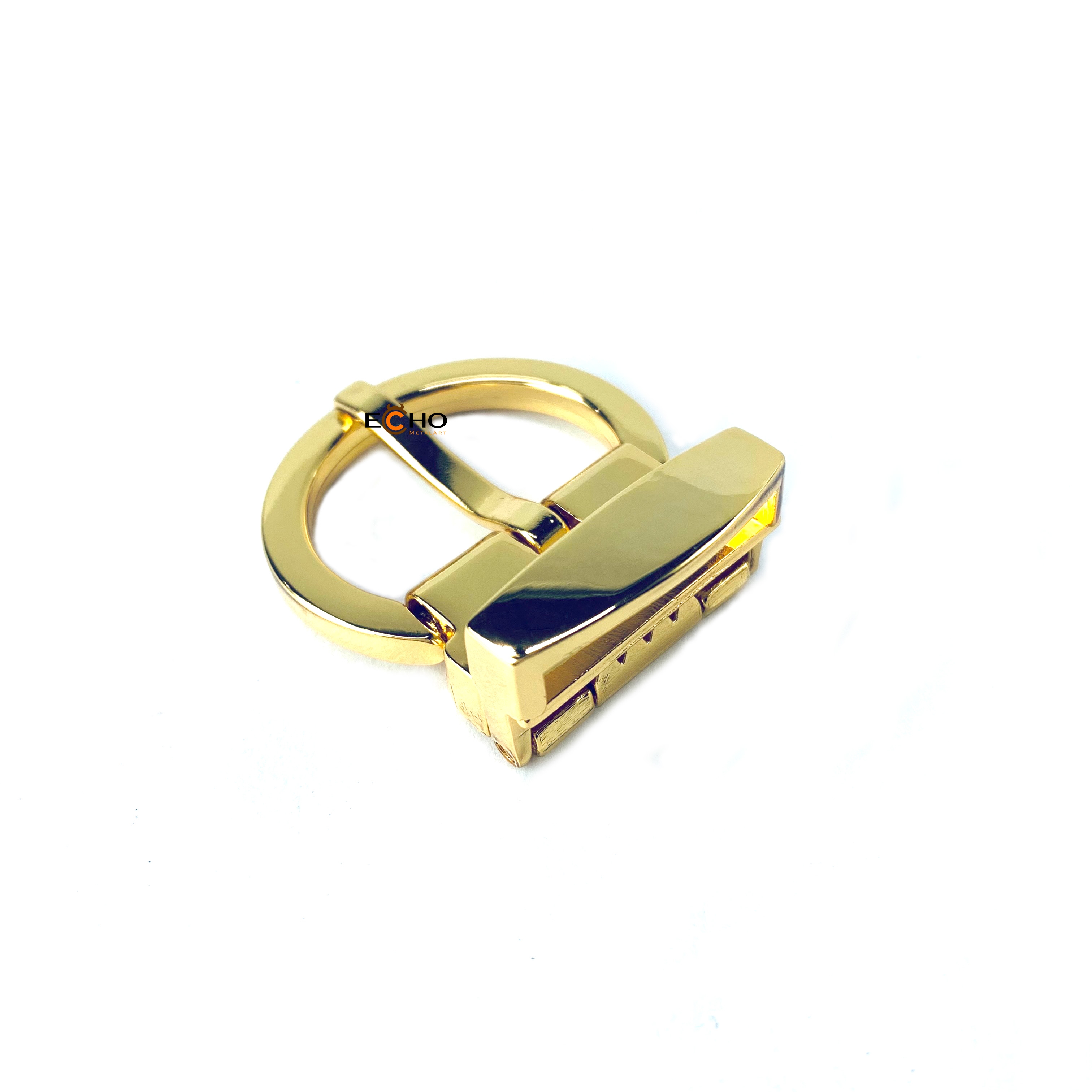 25mm Gold Round Fashion Belt Buckle for Women – Casual Style