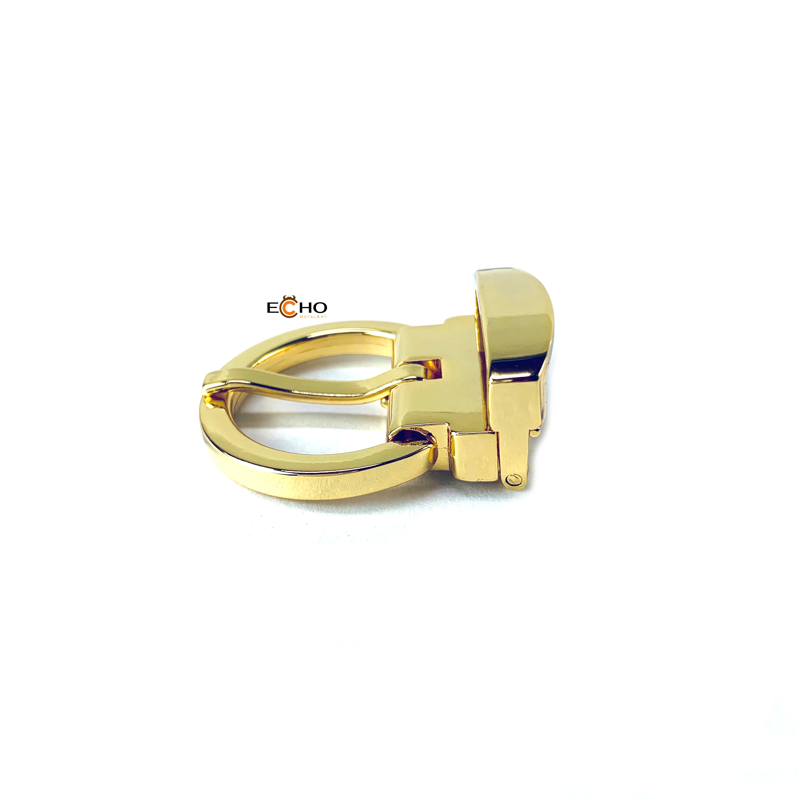 25mm Gold Round Fashion Belt Buckle for Women – Casual Style