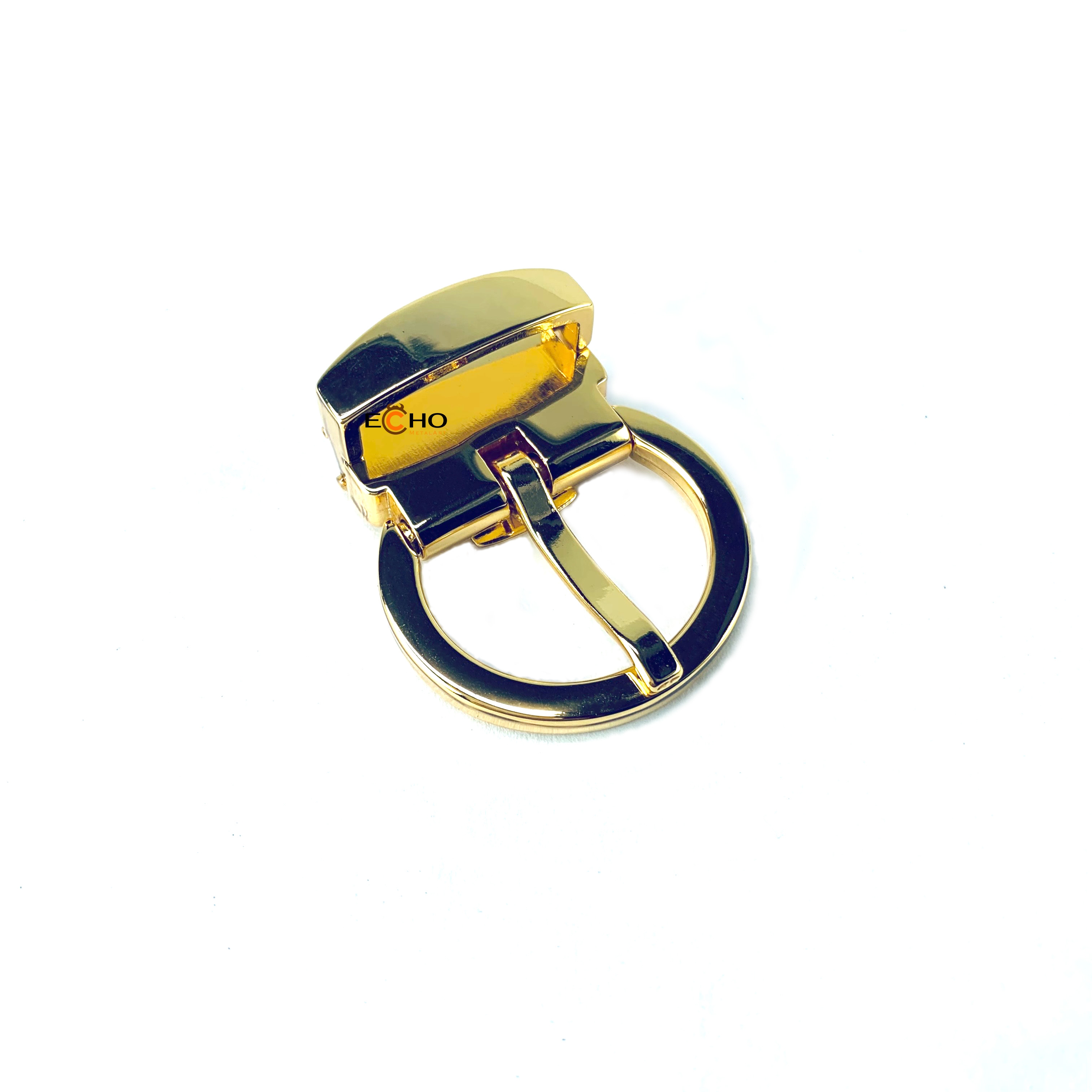 25mm Gold Round Fashion Belt Buckle for Women – Casual Style