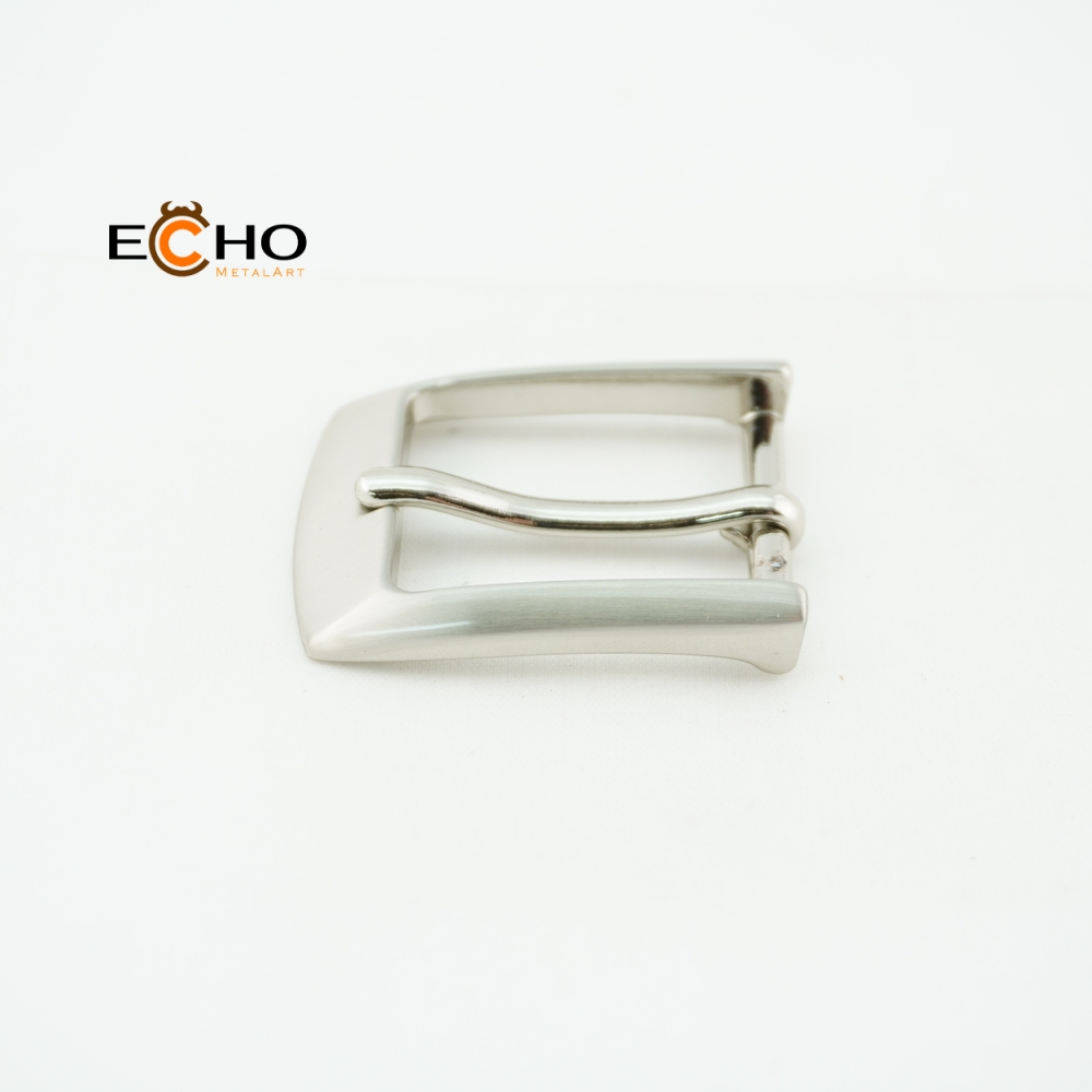 25mm Shiny Nickel Curved Rectangular Metal Pin Buckle for Ladies Belts