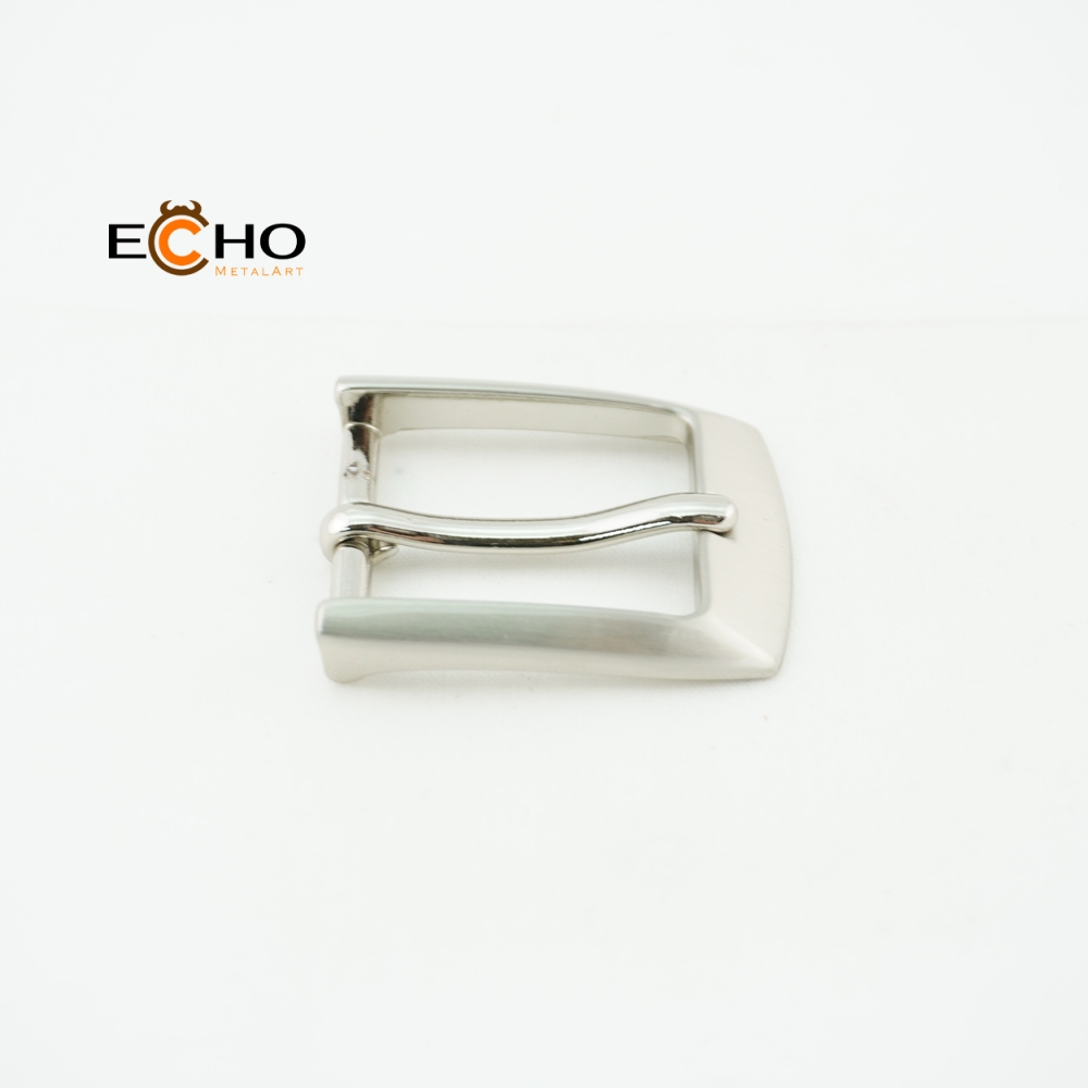 25mm Shiny Nickel Curved Rectangular Metal Pin Buckle for Ladies Belts