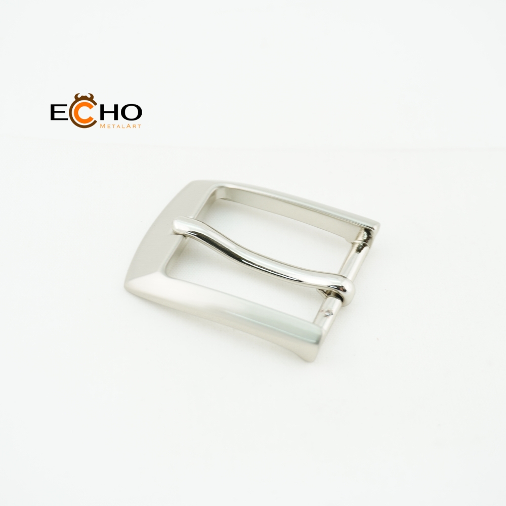 25mm Shiny Nickel Curved Rectangular Metal Pin Buckle for Ladies Belts