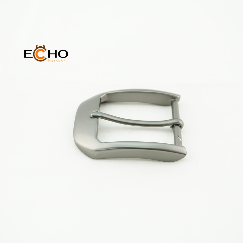 35mm Brushed and Polished Nickel Rounded Square Metal Pin Buckle for Belts