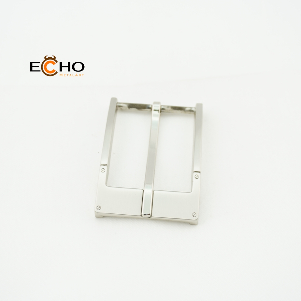 35mm Shiny Nickel Hairline Curved Bar Metal Pin Buckle for Belts