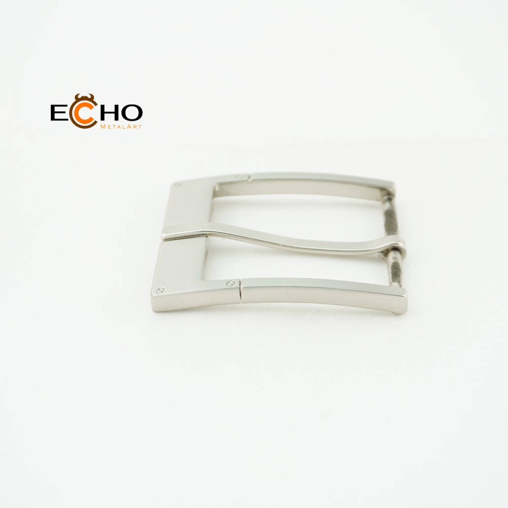 35mm Shiny Nickel Hairline Curved Bar Metal Pin Buckle for Belts