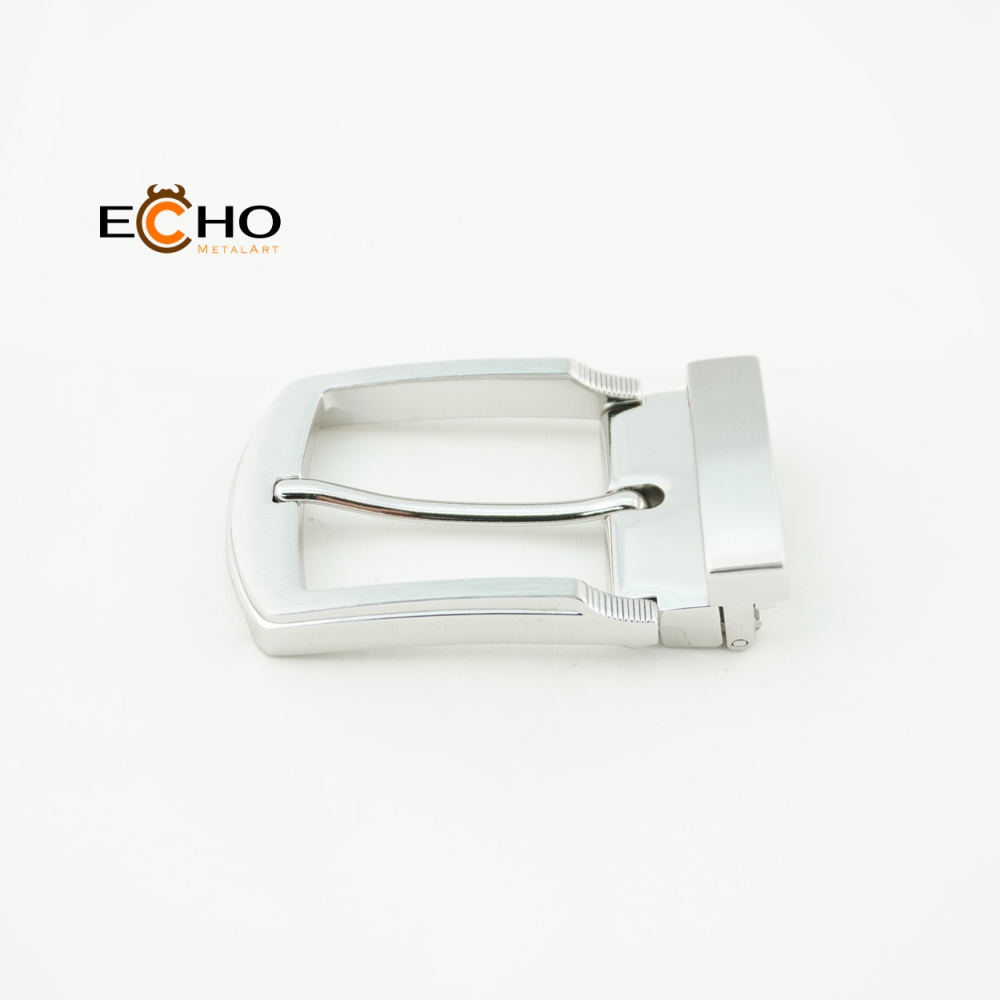35mm Shiny Nickel Double-Layer Frame Metal Pin Buckle for Belts