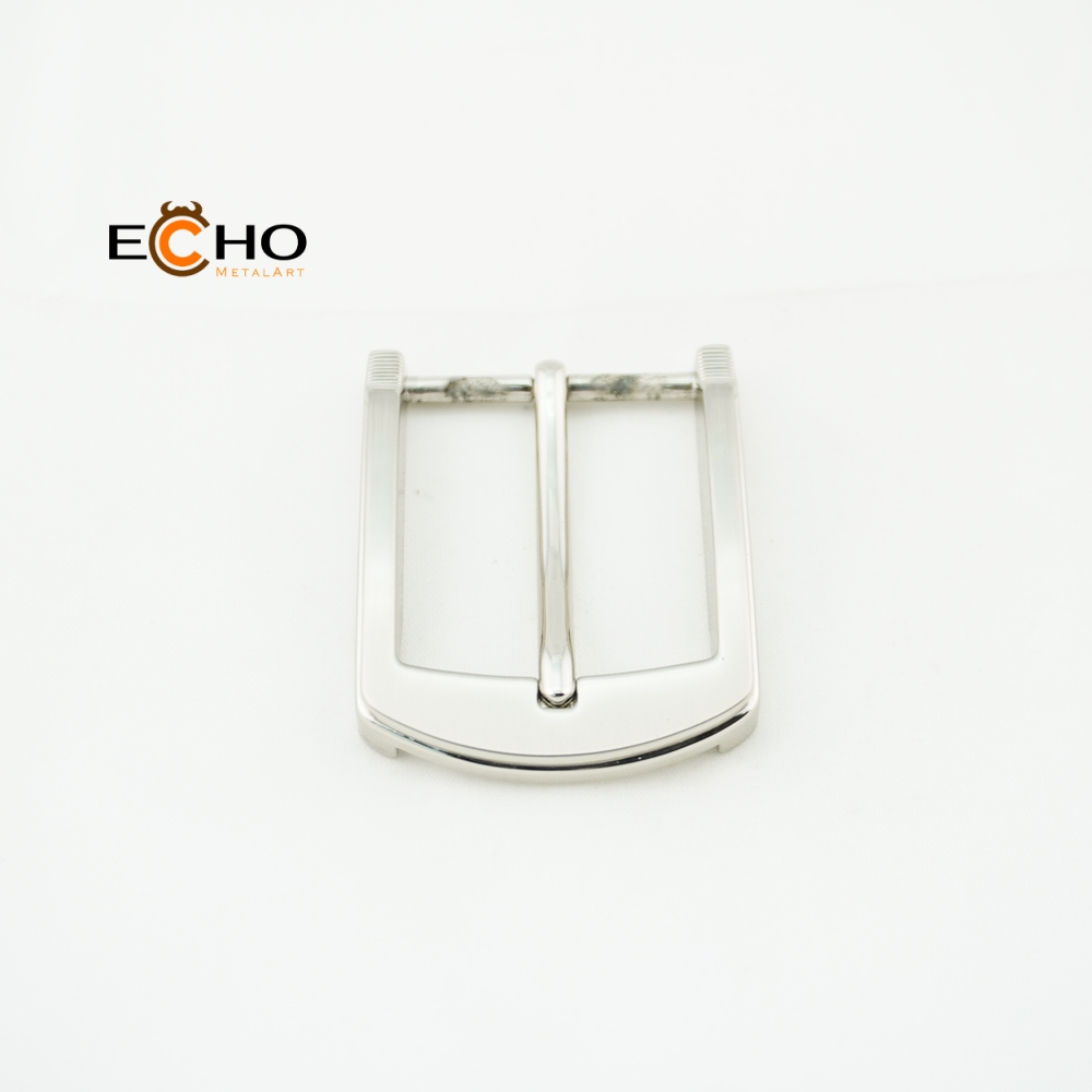 35mm Shiny Nickel Double-Layer Frame Metal Pin Buckle for Belts