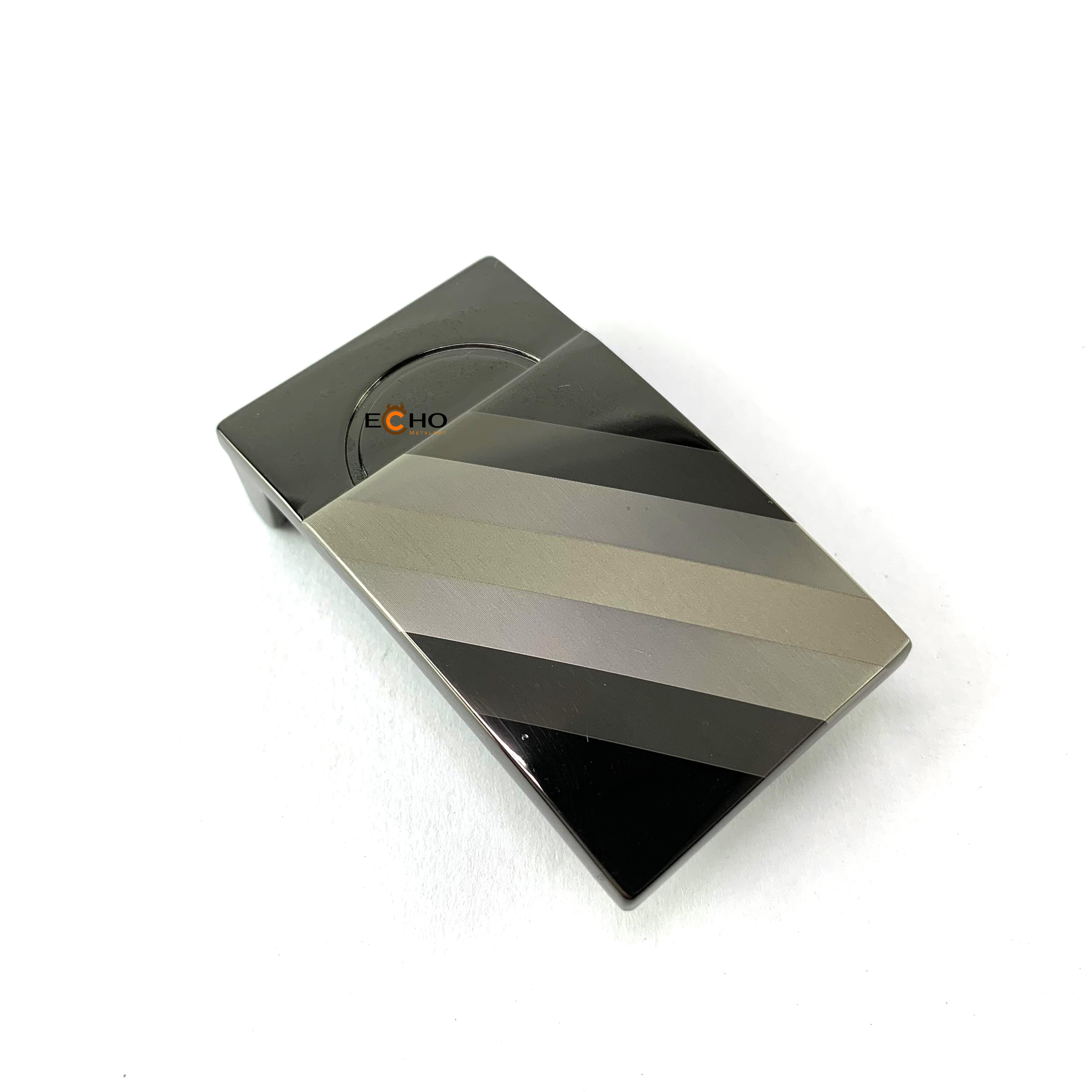 35mm Laser Engraved Belt Buckle with Custom Logo – Diagonal Stripe Desi