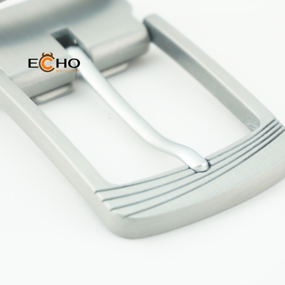 35mm Eco-Friendly Casual Belt Buckle | Brushed Recyclable Design with Unique Lines