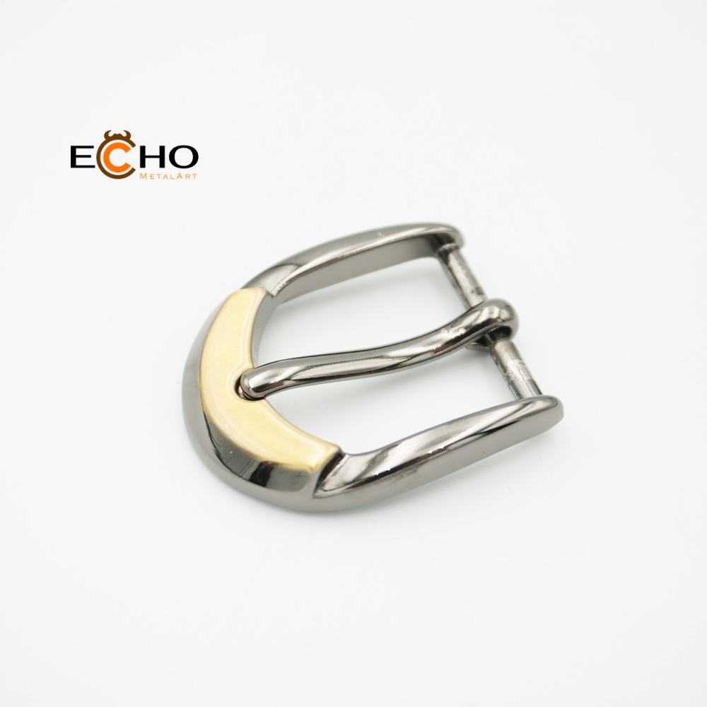 Black Nickel Plated with Gold Hairline Finish Belt Buckle – NDPSGH+A