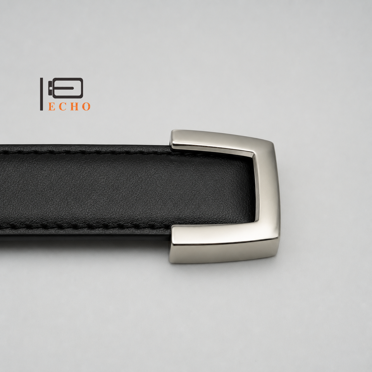 35MM Zinc Alloy Belt Tip with Open Bracket Profile – Screw-On End Fitting in Nickel Hairline Finish