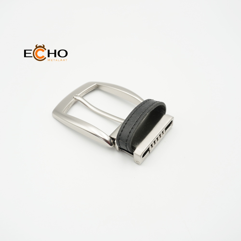 35MM Slim Belt Buckle Back Clip with Leather Loop