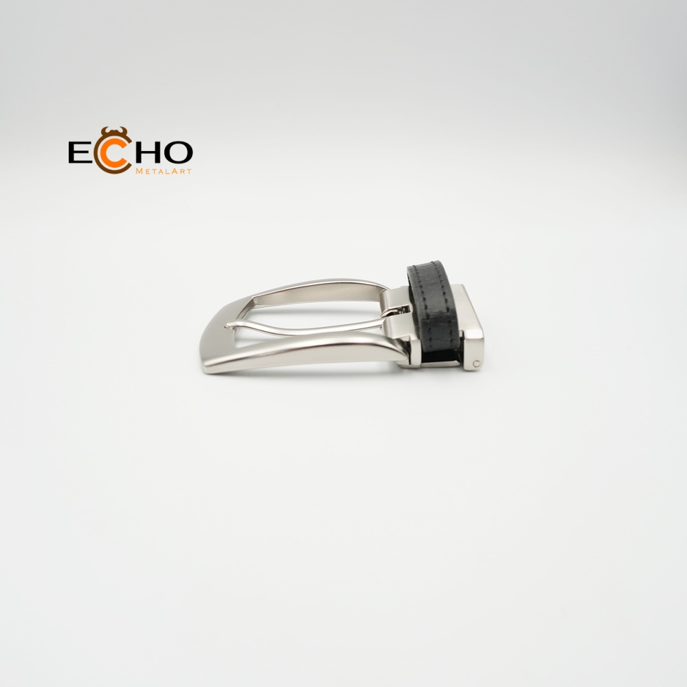 35MM Slim Belt Buckle Back Clip with Leather Loop