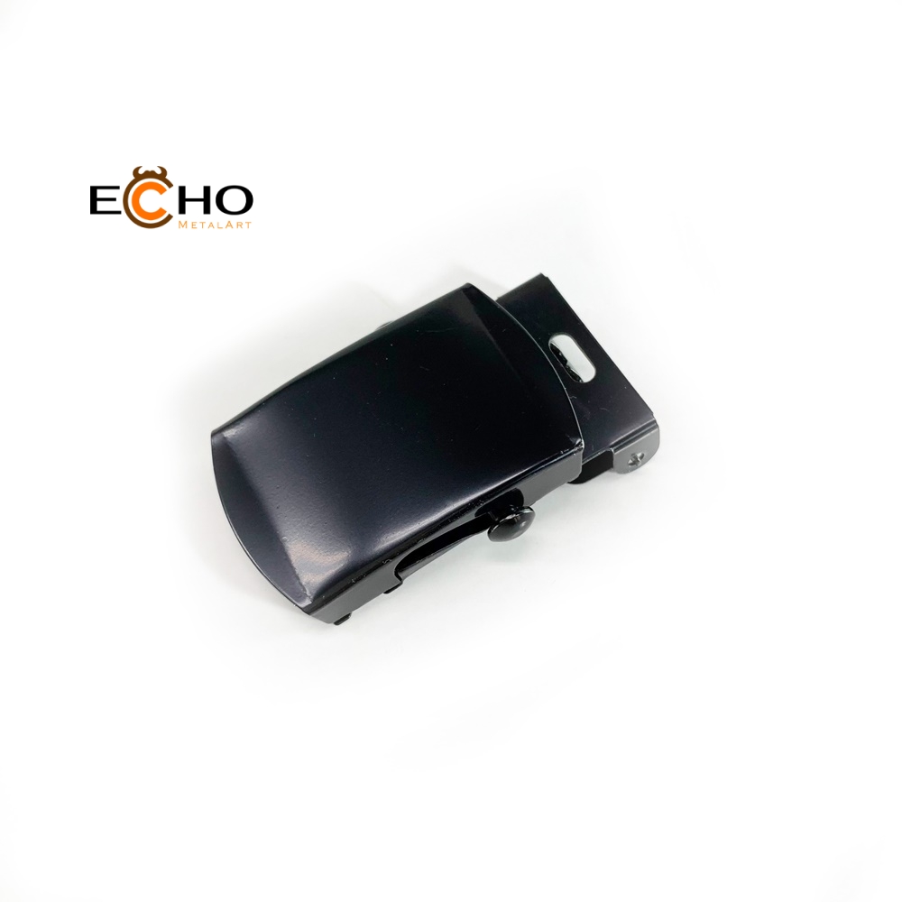 Flip-Top Solid Black Military Buckle - Model: P25-4964 | ECHO METALART