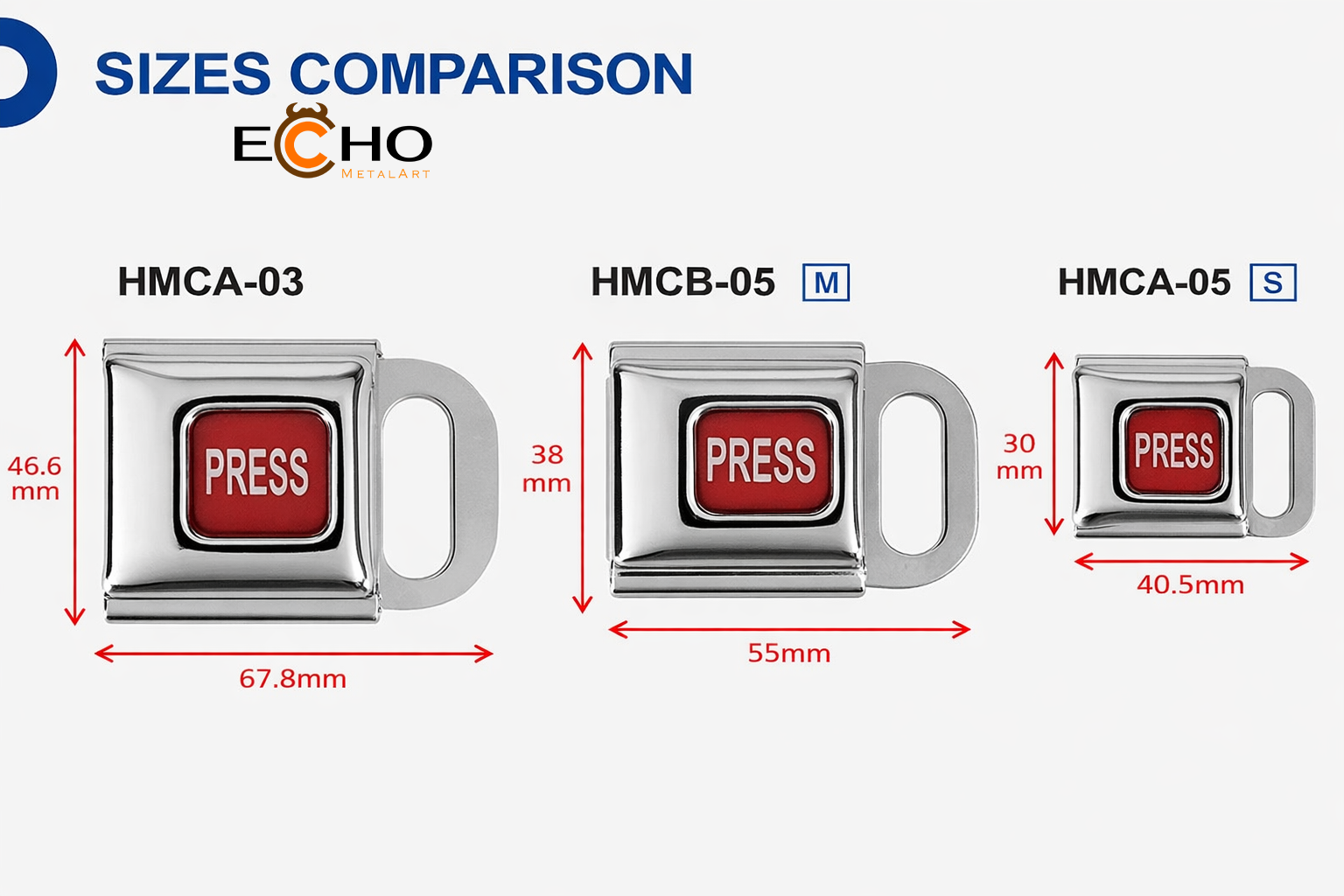 Quick-Release Push Button Metal Buckle