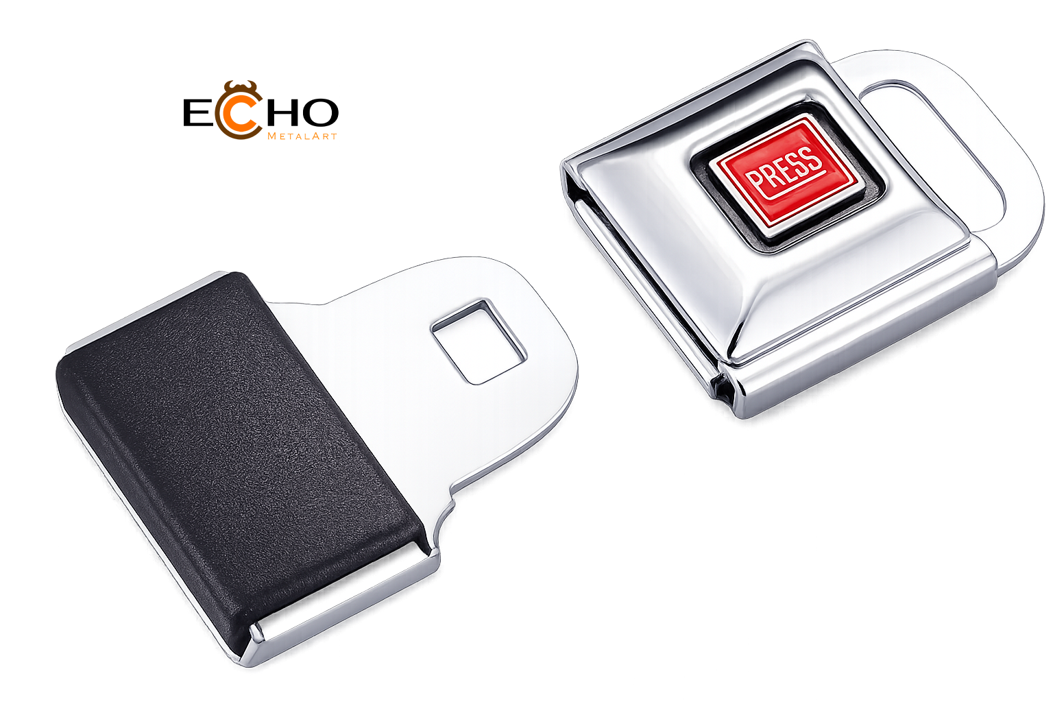 Metal Push Button Safety Buckle with Stainless Steel Tongue