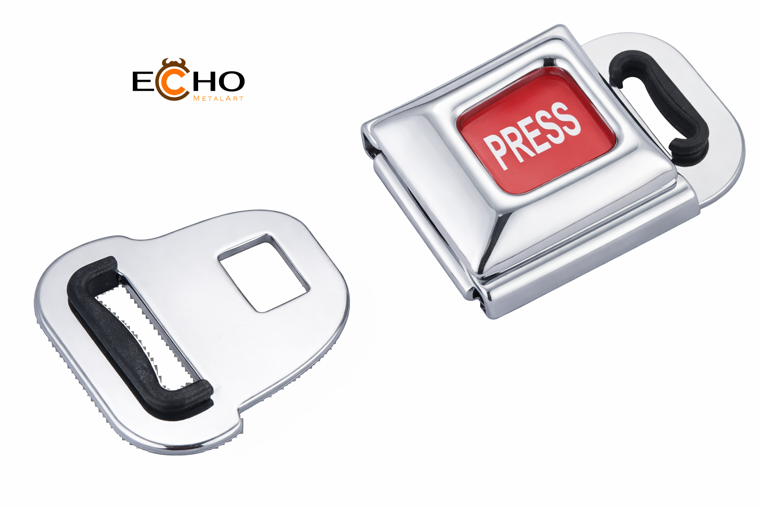 Press Button Metal Safety Seat Belt Buckle