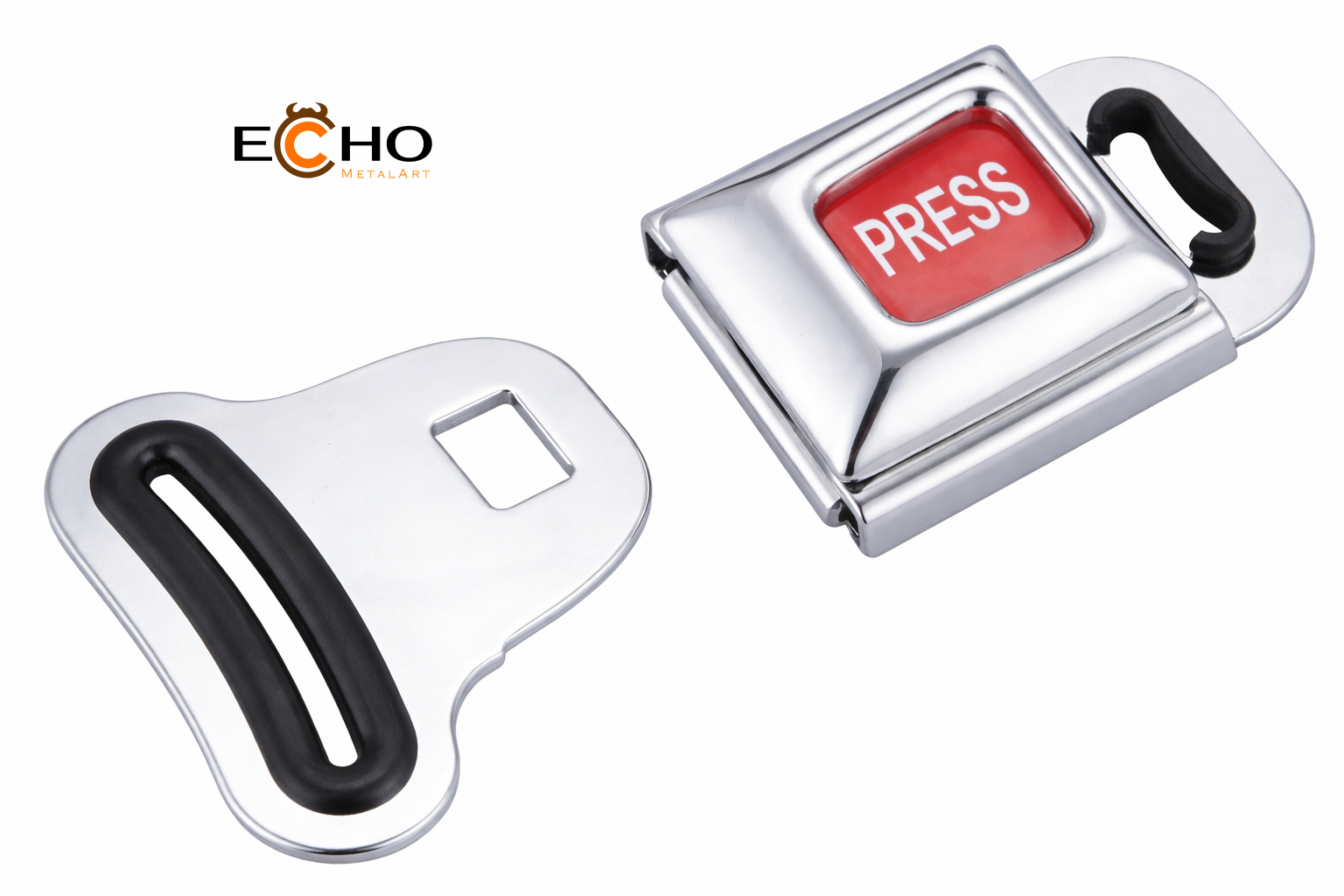 Press Button Metal Safety Seat Belt Buckle