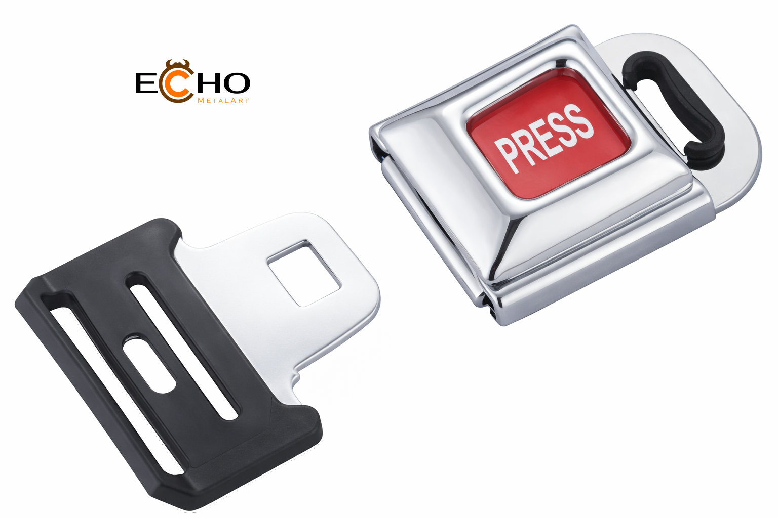 Press Button Metal Safety Seat Belt Buckle
