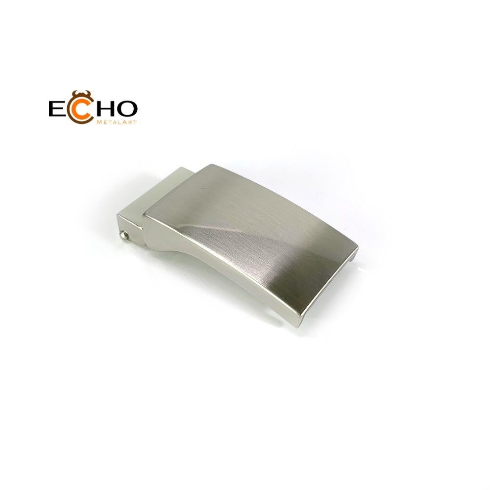 25mm Silver Women’s Dress Belt Buckle – Minimalist Brushed Design, Custom Logo Available